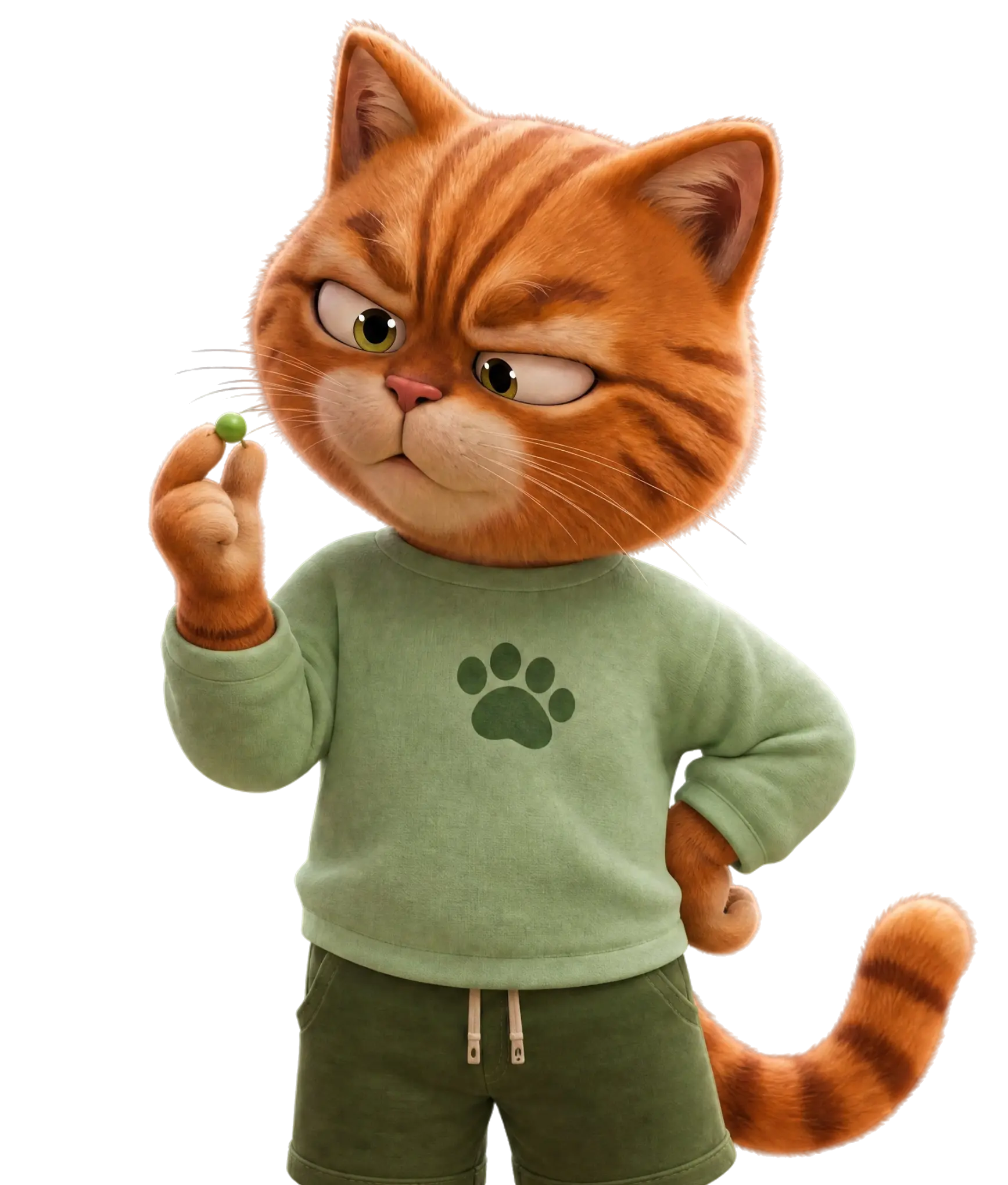 Cat with Peas